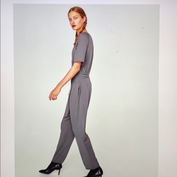 ZARA Knit Harem Gray Jumpsuit - Picture 4 of 16